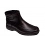 Ghete barbati casual din piele naturala cu fermoar, imblanite, Negru GKR GKR77N